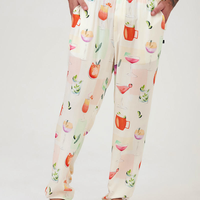 Calça Reta Masculina Estampa Drinks