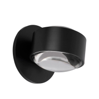 Arandela Led Vidro Aluminio Preto 8W 75 3000K Effect