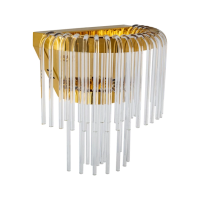 Arandela Led Aco Inox Dourado 25W 3000K Cascata