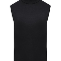 Blusa Feminina Gola Alta Puro Cashmere - Preto