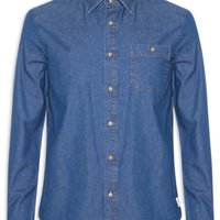Camisa Jeans Masculina - Azul