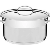 Caçarola Funda Tramontina Professional 24cm Em Aço Inox Com Detalhe Satinado