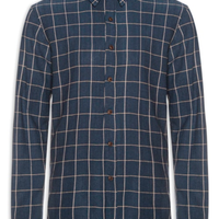 Camisa Masculina Xadrez Colorado - Azul