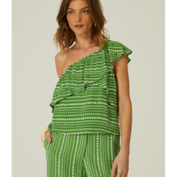 Blusa Ggt Um Ombro Só Estampa Trilha