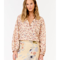 Blusa Linho Estampa Fleur Mini