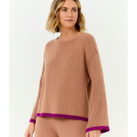 Blusa Tricot Canelada Com Viés