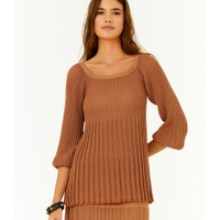 Blusa Tricot Pala Ombro a Ombro