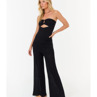 Calça Tricot Pantalona Com Nervuras