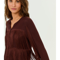 Cardigan Tricot Franjas