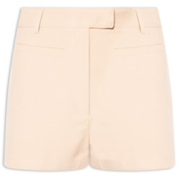 Short Feminino Cintura Alta Em Crepe - Bege
