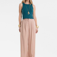 Calça Feminina Pantalona Alfaiataria - Marrom