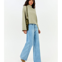 Calça Jeans Costura Deslocada