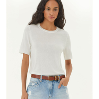 T-Shirt Tricot Decote Careca
