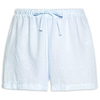 Short Feminio Listrado - Azul