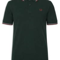 Polo Masculina Twin Tipped Regular Fit Em Piquet De Algodão - Verde