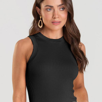Regata Feminina Canelada - Preto