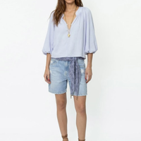 Bermuda Feminina Jeans Vintage - Azul