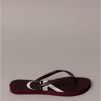 Chinelo Calvin Klein Jeans Feminino Logo Corrido Ck - Bordo Chinelo Calvin Klein Jeans Feminino Logo Corrido Ck Bordo 35/36