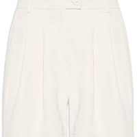 Short Feminino Alfaiataria Com Pregas - Off White