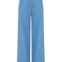 Calça Feminina Jeans Wide Leg - Azul