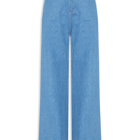 Calça Feminina Jeans Wide Leg - Azul