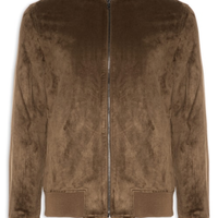 Jaqueta Masculina Bomber Suede - Marrom