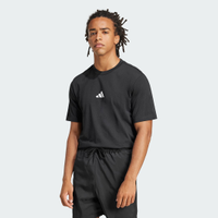 Camiseta Essentials de Malha Simples com Logotipo Pequeno Homem adidas