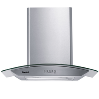 Coifa De Parede Consul 60cm Inox 4 Bocas Com Design Em Vidro E Aviso Lavar Filtro Outlet - Cap60ar_Out 110V