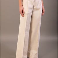 Calça de Alfaiataria Feminina de Linho Misto - Off White Calça de Alfaiataria Feminina de Linho Misto Off White 44