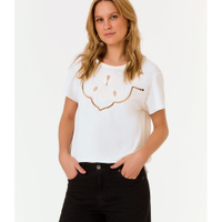 Blusa Tshirt Bordado Rechilieur