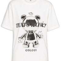 Camiseta feminina estampada off white