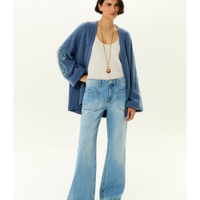 Calça Jeans Reta Used Bolsos Frente