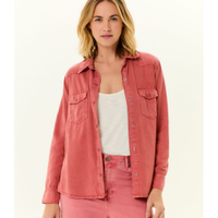 Camisa Sarja Stone Com Pala e Bolsos