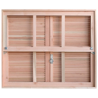 Janela de Madeira Eucalipto Rondosul Veneziana Guilhotina G990, 120 x 120 cm