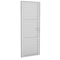 Kit Porta Externa Ramassol Cristal Alumínio, Abertura à Esquerda, 210 x 70 cm