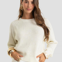 Suéter Feminino Em Tricot - Bege