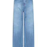 Calça Feminina Jeans Amarração - Azul