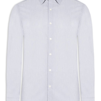 Camisa Masculina Londres Listra Fina Manga Longa - Azul