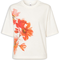 Camiseta feminina estampada off white