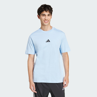 Camiseta Essentials de Malha Simples com Logotipo Pequeno Homem adidas