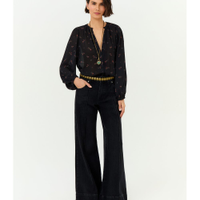 Calça Jeans Black Pantalona Nervura