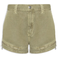Short Feminino Sarja Boy Zíper E Lapelas - Verde