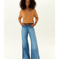 Calça Jeans Pantalona Vintage