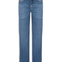Calça Feminina Reta Jeans -Azul