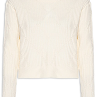 Suéter Feminino Tricot Texturizado - Off White