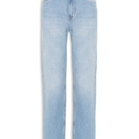 Calça Feminina Reta Jeans -Azul