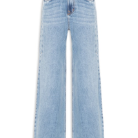 Calça Feminina Wide Leg Jeans - Azul