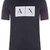 Camiseta Masculina Slim Fit Jersey Com Logo Texturizada - Azul