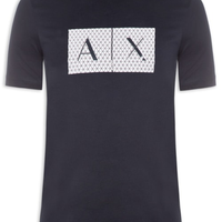 Camiseta Masculina Slim Fit Jersey Com Logo Texturizada - Azul