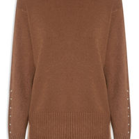 Suéter Feminino Em Tricot - Marrom